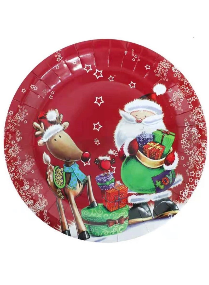 Tamona 10-Piece Christmas Themed Plates 9inch - Image 1
