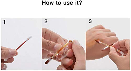 Ai-Fun 60 pcs Disposable Medical Iodine Cotton Swabsticks Portable Iodine Disinfected Cotton Stick for First Aid Wounds Care Sterilization - Image 3