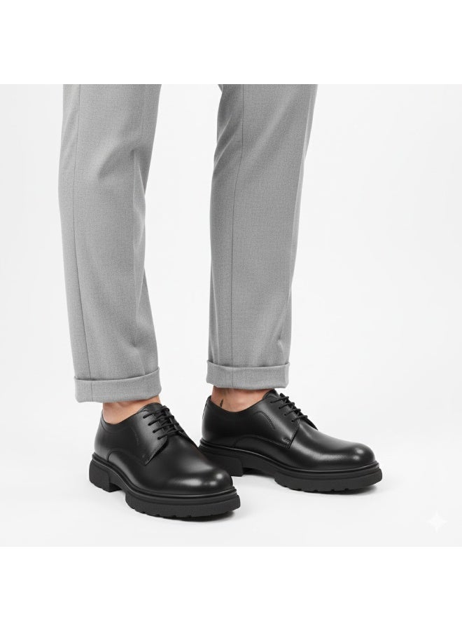 Stylish men's genuine leather lace-up boots with a non-slip rubber sole - available in various sizes and colors - Image 1