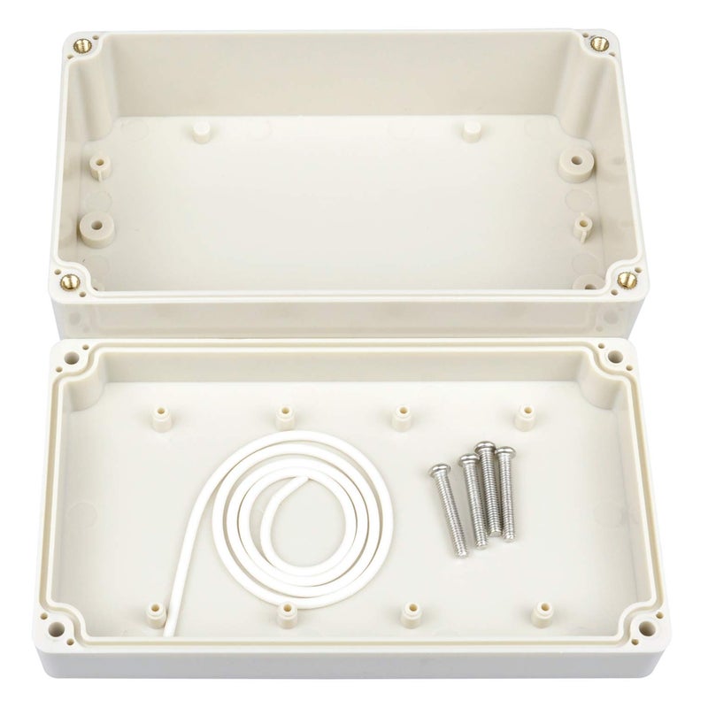 PINFOX Waterproof Plastic Project Box IP65 ABS Electronic Junction Box Enclosure 6.2 x 3.54 x 2.3 inch 158 x 90 x 60 mm (Gray White) - Image 3