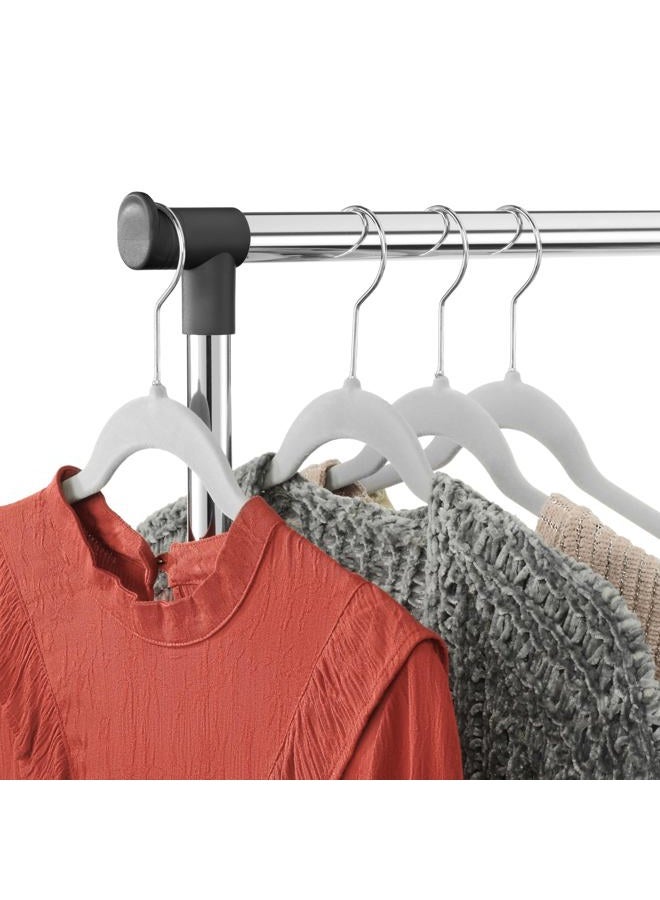 Whitmor Folding Garment Rack - Rolling Clothes Hanger - Adjustable Height - Black - Image 5