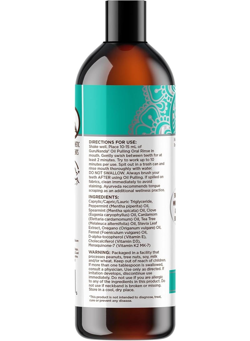 جوراناندا غسول فم مُبيض بزيت جوز الهند من جوروناندا (ميكي دي)، نفس منعش، 7 زيوت عطرية وفيتامينات لصحة الأسنان واللثة، خالٍ من الكحول، 8 أونصة - Image 5