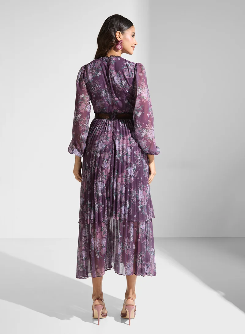 Anaya With Love Floral Chiffon Dress