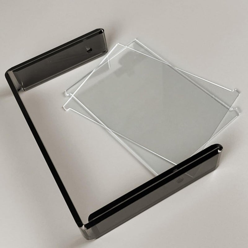 Rotating Acrylic Photo Frame Double-sided 6-inch Desktop Picture Display Stand 20.5x14.4x3.5cm Tabletop Floating Photo Holder for Home Office Decor - Image 4