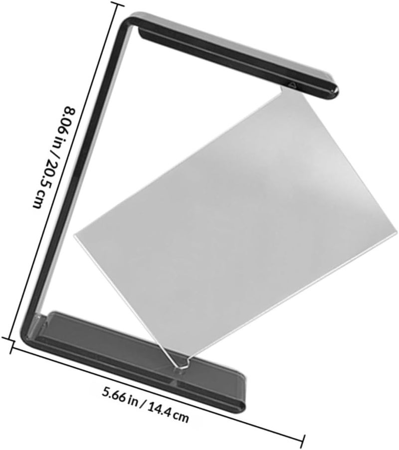 Rotating Acrylic Photo Frame Double-sided 6-inch Desktop Picture Display Stand 20.5x14.4x3.5cm Tabletop Floating Photo Holder for Home Office Decor - Image 2