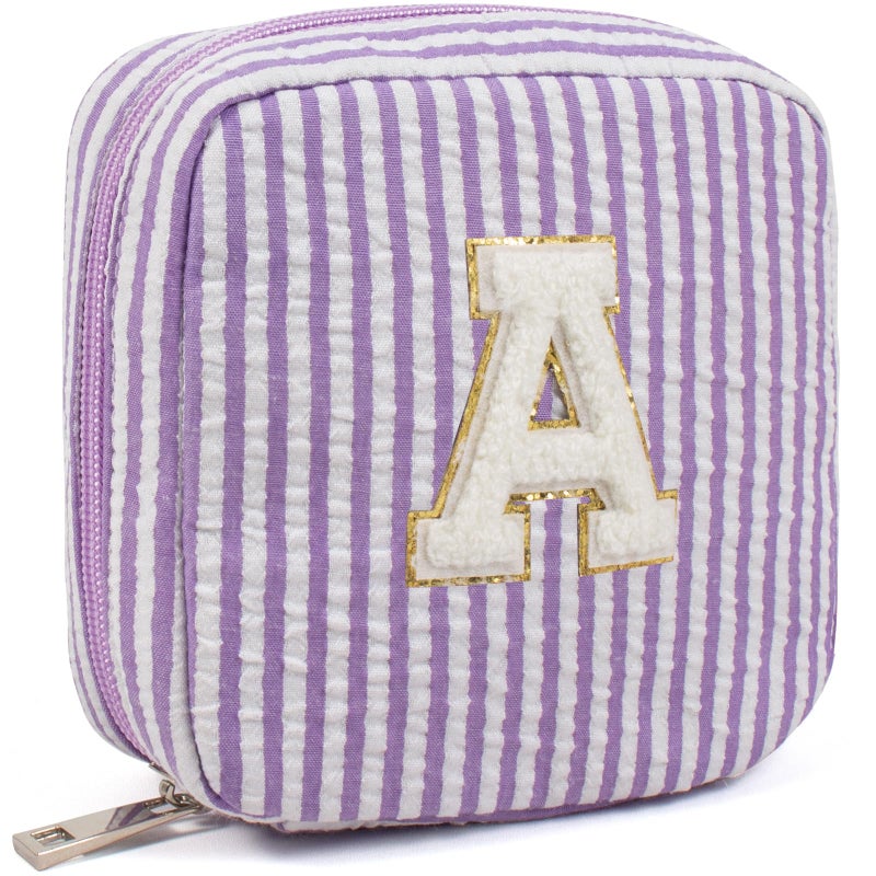 LETGO Graduation Teacher Gifts for Girls Teen Girl - Personalized Monogram Makeup Bag Cosmetic Bag | Makeup Bag for Girls Teen Girl Bridesmaid Friend Sister Wife Girlfriend Daughter Gifts - Image 1