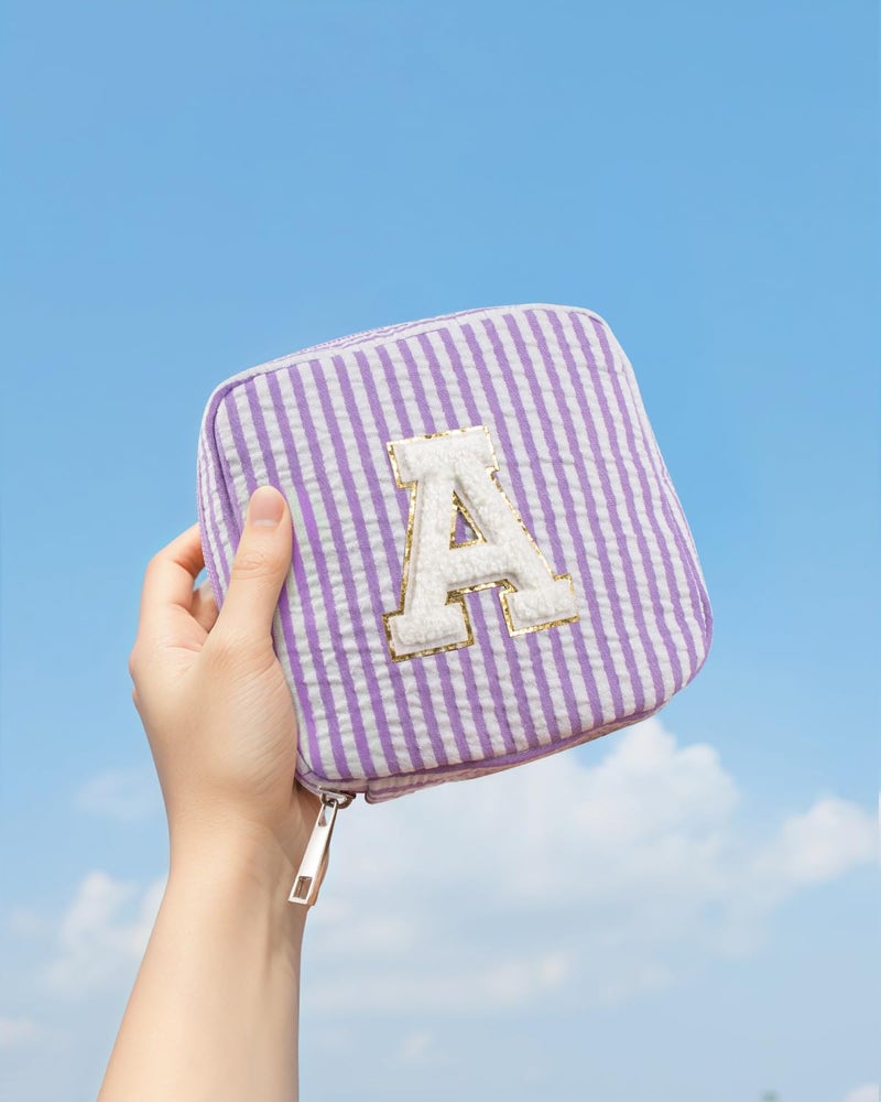 LETGO Graduation Teacher Gifts for Girls Teen Girl - Personalized Monogram Makeup Bag Cosmetic Bag | Makeup Bag for Girls Teen Girl Bridesmaid Friend Sister Wife Girlfriend Daughter Gifts - Image 5