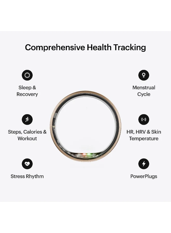 ULTRAHUMAN Ring AIR - Advanced sleep-tracking wearable, HRV & Temperature Monitoring,Track workout, movement & recovery, Water resistant, 6 Days Battery Life with Lifetime Free Subscription (Size 5)