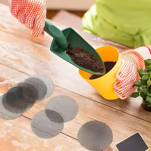 24x7 eMall 50 pcs Flower Pot Hole Mesh Jali 10 Cm x 10 Cm to Prevent Soil Loss for All Types of Pot Plants Home Garden Soil Erosion Prevention. - Image 4