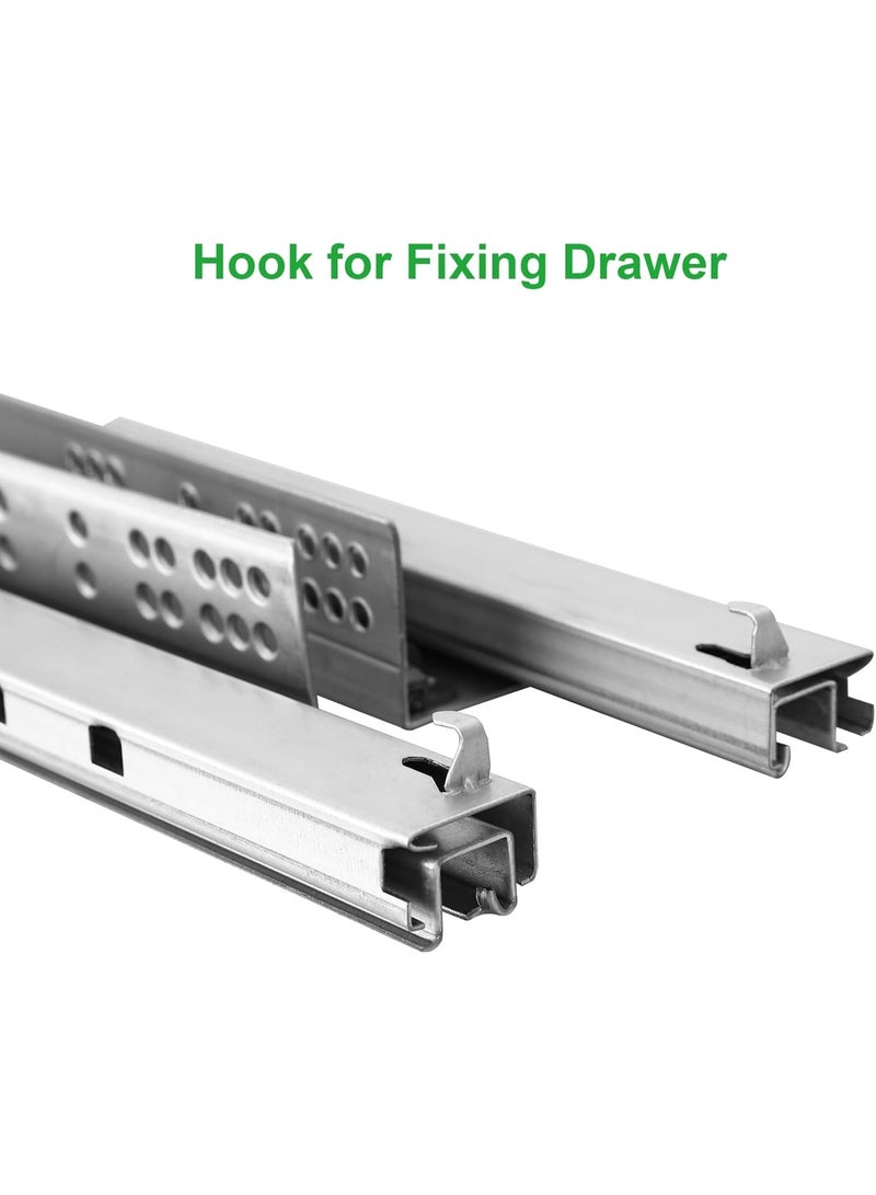 Hepo Undermount Soft Close Drawer Slides,1 Pair 10 Inch 100lb Load Capacity Bottom Mount Concealed Ball Bearing Full Extension Rails with Adjustable Locking Devices - Image 5