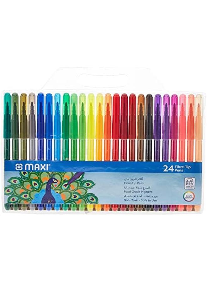 Maxi Washable Felt Tip Pens 24 Color In A Wallet Washable Ink On Most Textiles  - Image 2