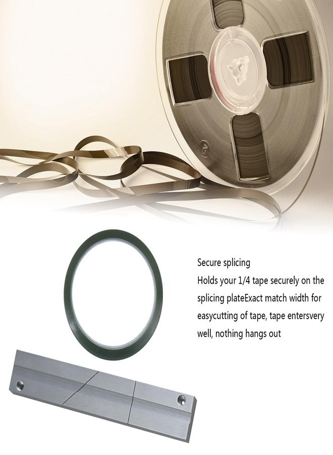 Geekteches Splicing Block Kit, Tape Splicing Set Aluminum Studio Grade for 1/4 Inch Open Reel Tape Media for Revoxsonido 1/4 10 Inch Open Reel Tapes Media - Image 2