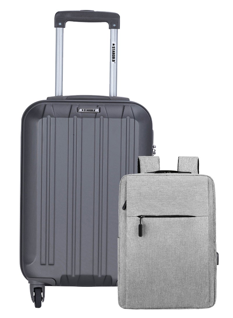 STARGOLD 20-Inch Carry-On Luggage with Laptop Backpack – Lightweight Hard Shell Suitcase, ABS Unbreakable Travel Bag with 360° Rotating Wheels & Combination Lock