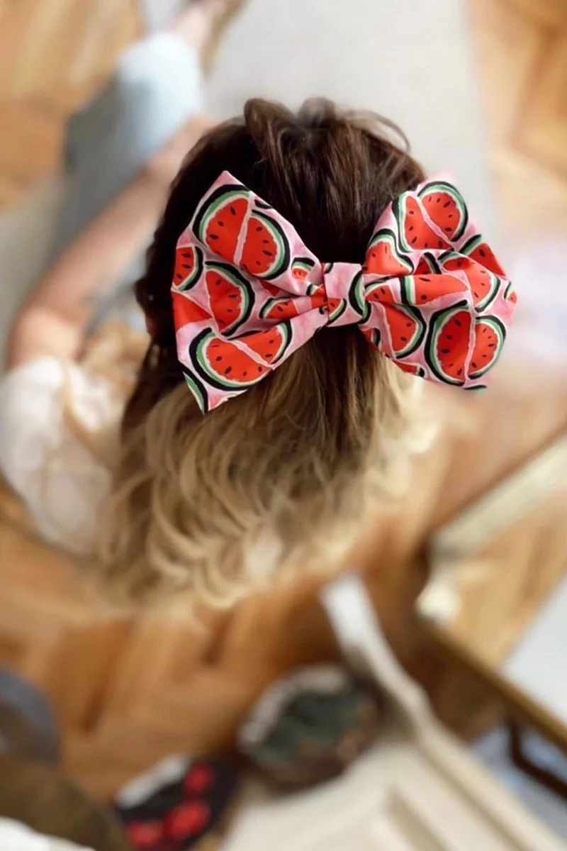 باهلس Women's Summer Themed Watermelon Pattern Luxury Automatic Bow Buckle