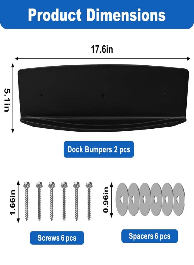 FBULWSEC Dock Bumpers for Dock Edge - Marine Grade Dock Fender Bumpers, 17-Inch UV-Resistant Horizontal Protection, Easy Install Dock Edge Bumpers Guard for Boat Dock Side or Edge, Soft Fenders - Image 2