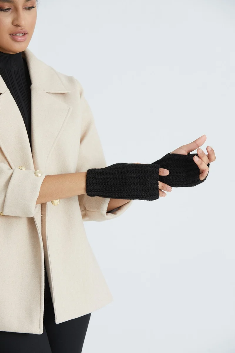 توينتي3 Women's Hand Knitted Fingerless Half Cut Gloves
