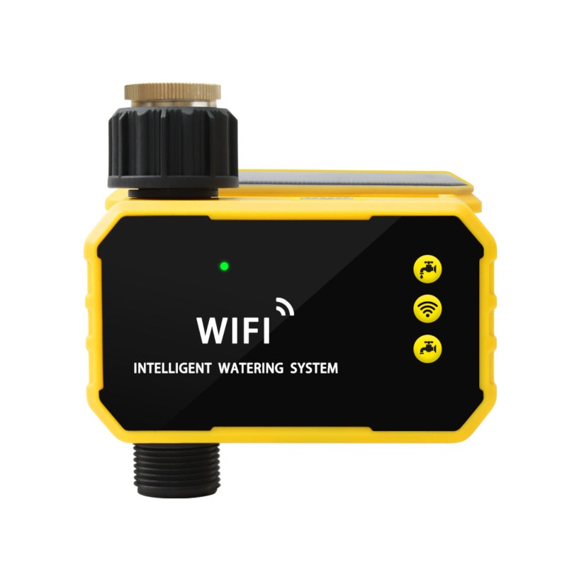 WiFi Sprinkler Timer G3/4", Single Channel Smart Irrigation Controller with Rain Sensing, Solar Powered & USB-C Backup, 3200mAh Battery, APP Programmable Drip System for Garden Yard Lawn - Image 1