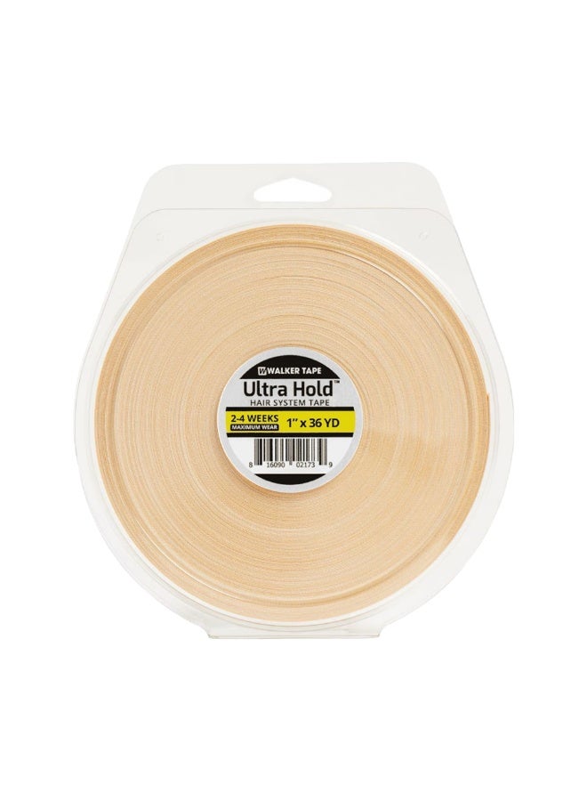 Walker Tape Ultra Hold Tape 1" x 36 Yards – Extra Strong Wig Adhesive Tape Roll for Hair Systems – Long-Lasting Hold up to 4+ Weeks – Maximum Wear Lace Wig Tape – Flexible, Skin Safe Hairpiece Tape – Semi-Dull Finish for Discreet Look – Toupee Bonding Tape for Men & Women - Image 1