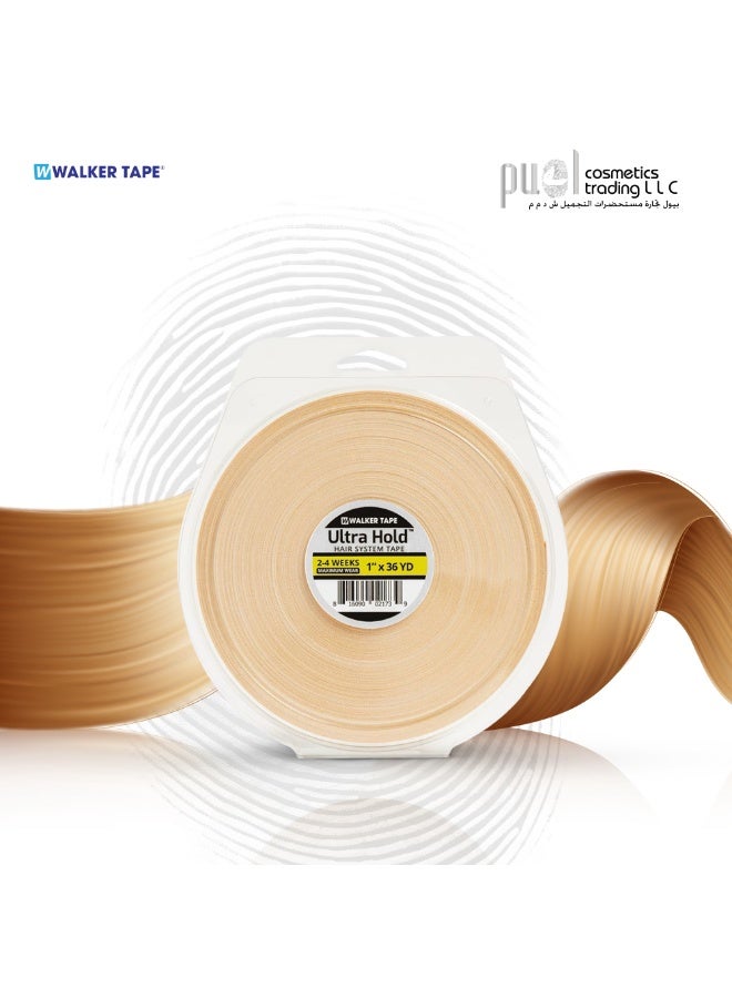 Walker Tape Ultra Hold Tape 1" x 36 Yards – Extra Strong Wig Adhesive Tape Roll for Hair Systems – Long-Lasting Hold up to 4+ Weeks – Maximum Wear Lace Wig Tape – Flexible, Skin Safe Hairpiece Tape – Semi-Dull Finish for Discreet Look – Toupee Bonding Tape for Men & Women - Image 5