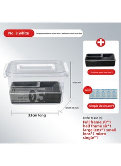 Generic Camera Moisture-proof Box SLR Lens Drying Box Photographic Equipment Electronic Components Tea Collector Sealed Box-Color:No. 3 White + Moisture-proof Inner Box (delivery Humidity Thermometer/sealing Strip)⚑⚑  - Image 1