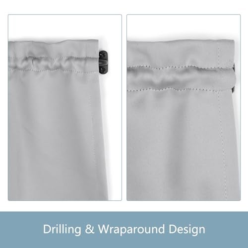 TYRON TYRON TYRON 2 Pack Screwed Sash Curtain Rod Adjustable 9-12 Inch, 3/8 In. Diameter, Mini Sidelight Window Rod (Black) - Image 4