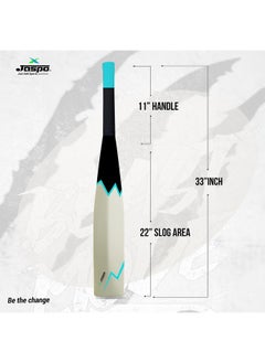 Jaspo Be Wild Heavy Duty Plastic Cricket Bat Full Plastic Bat Hard Plastic Bat Cricket Bat Full Size For All Age Groups - Kids Boys Girls Adults(Off White)  - Image 4