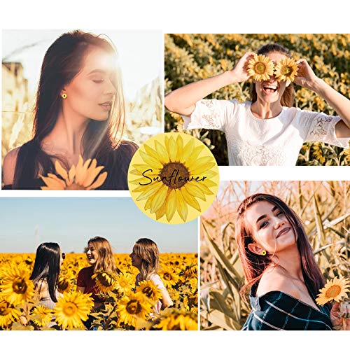 Jeka Sunflower Stud Earrings for Women Dainty Daisy Earrings Fashion Cute Boho Bff Studs Post Earring Jewelry for Friends 10mm 3g - Image 2
