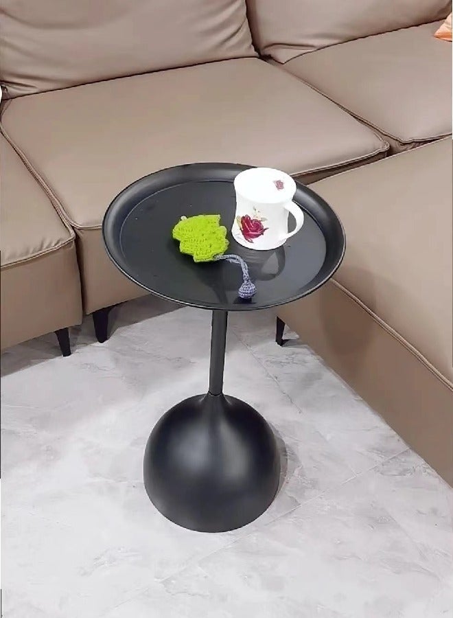 fashionhome Multifunction Nordic Design Round Coffee Table Sofa Side Tea Table Waterproof Metal Removable Tray Side Table Nightstand Center Table for Living Room Home Office Furniture 35x60 cm (Fully Assembled) - Image 4