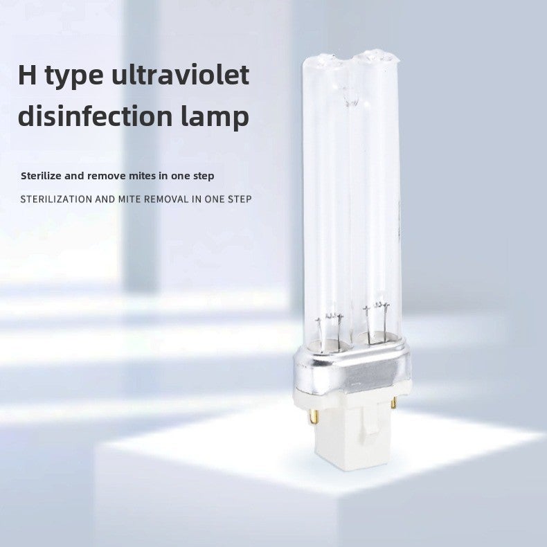 H-type ultraviolet disinfection lamp ultraviolet disinfection lamp sterilization quartz lamp kindergarten home appliance UV lamp(5W 73mm long 2G7 lamp holder) - Image 3