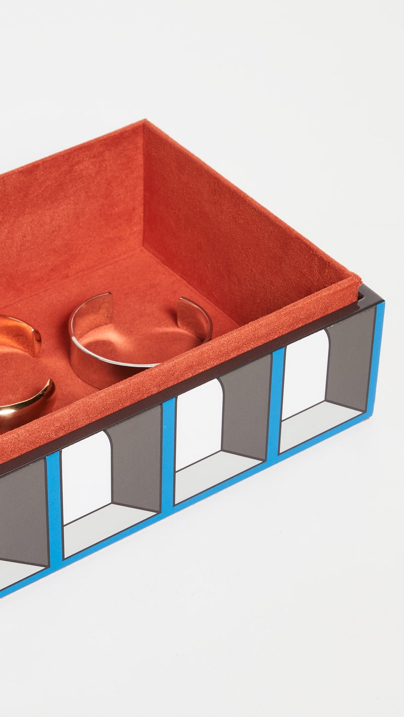 Jonathan Adler Medium Arcade Lacquer Box,Blue - Image 4