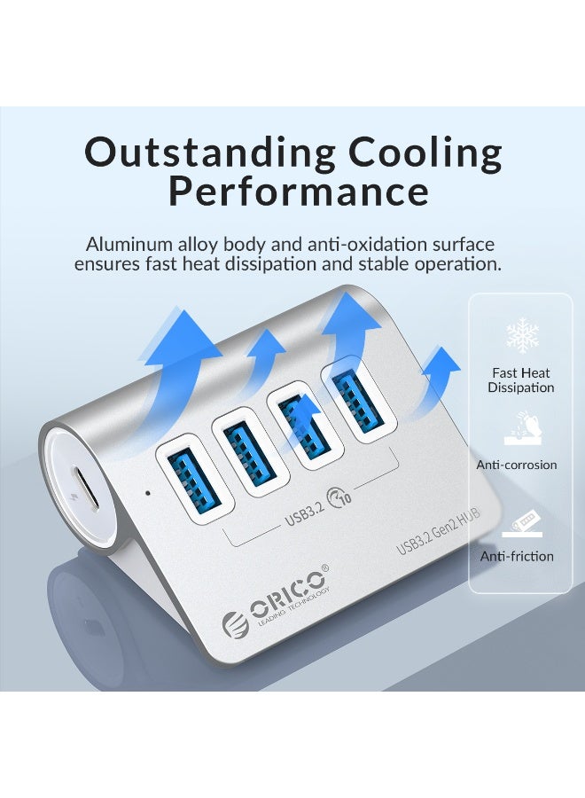 Orico Aluminum Alloy 4-Port USB3.2 Gen 1 Type-A HUB 10Gbps - Image 3