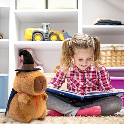 Ditucu Cute Capybara Plush with Magic Top Hat Costume 13 inch Capibara Stuffed Animal Soft Plushies Toys Hugging Gifts for Kids Brown - Image 5