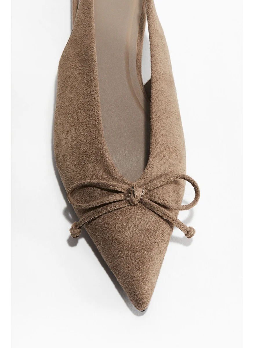 اتش اند ام Bow-Decorated Slingbacks