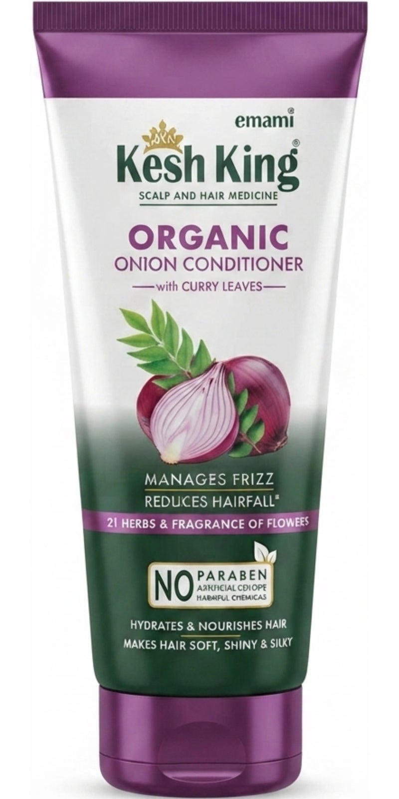 Kesh King Organic Onion Conditioner With Curry Leaves For Hydrated And Nourished Hair For All Hair Types 200 ML