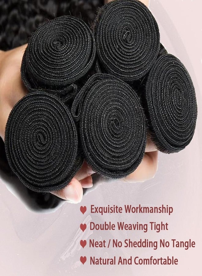 كاتسبون 12A حزم شعر بشري مموج عميق 100% شعر برازيلي بكر غير معالج 4 حزم وصلات شعر بشري مجعد عميق نسج سريع شعر بشري (4 حزم أسود طبيعي، 14 16 18 20 بوصة) - Image 5