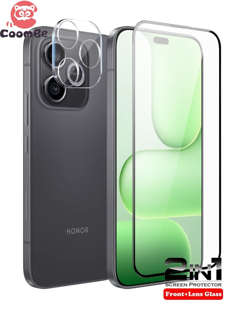 كومبي واقي شاشة وكاميرا 2 في 1 لهاتف Honor 600 Lite - درع شفاف عالي التغطية لحماية كاملة من الخدوش والصدمات - Image 1