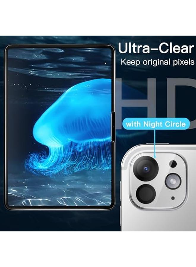 جي تيك واقي شاشة لجهاز ايباد برو 11 بوصة M4 2024 مع واقي عدسة الكاميرا أداة تركيب سهلة فيلم زجاج مقوى مضاد للخدش شفاف عالي الدقة عبوتان لكل منهما - Image 5