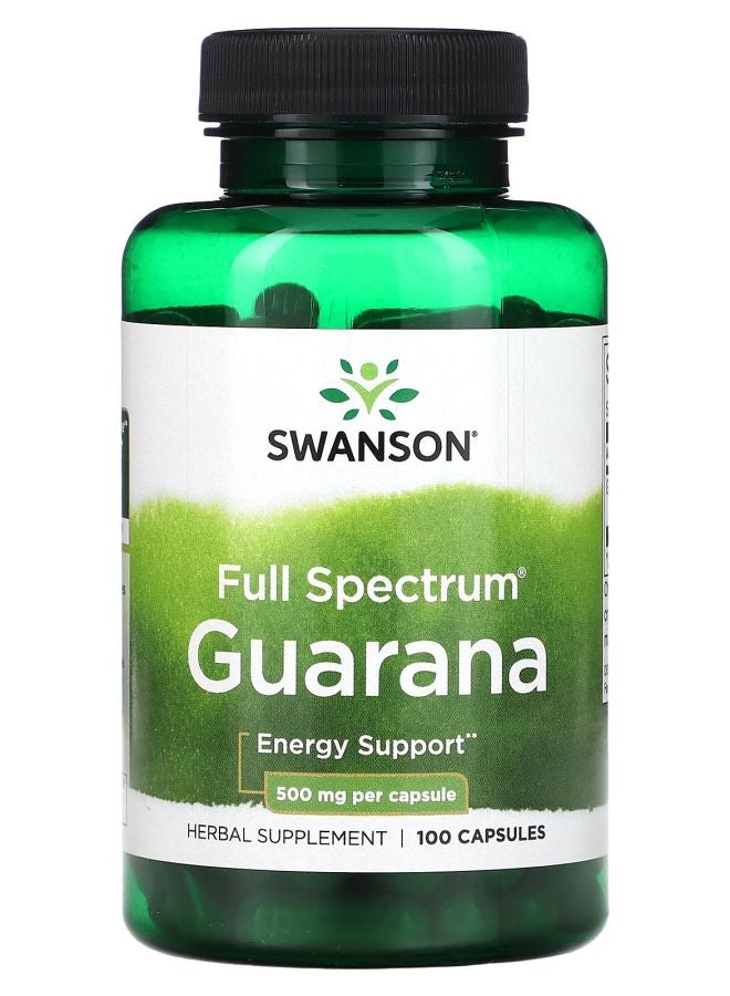 Full Spectrum Guarana 500 mg 100 Capsules