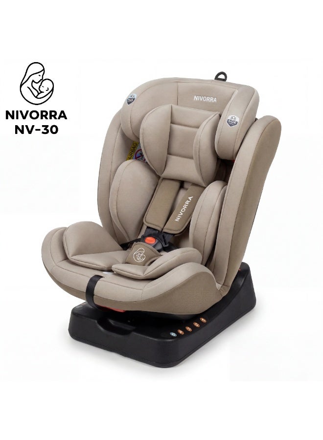 Nivorra Luxury Baby Car Seat ECE R129/04 Certified for 0-12 Years, Multi-Stage Recline with 5-Point Harness and Side Impact Protection - Image 2