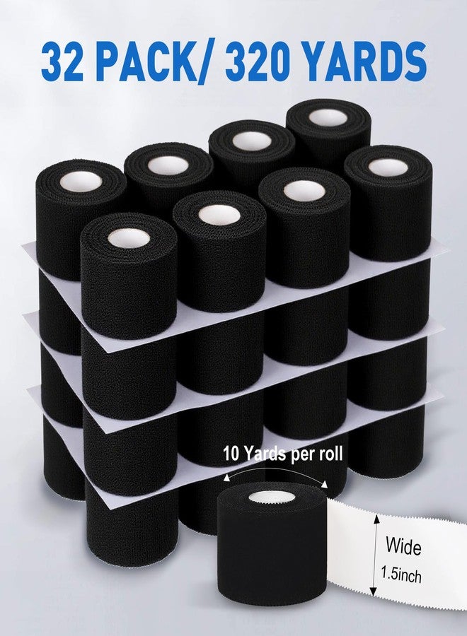 CHMI Athletic Tape,Black Sports Tape (32 Pack), 320 Yards Rolls Very Strong Easy Tear NO Sticky Residue Best Tape for Gymnastics Climbing Bat Injuries Medical (1.5 Inch X 320 Yards). - Image 2