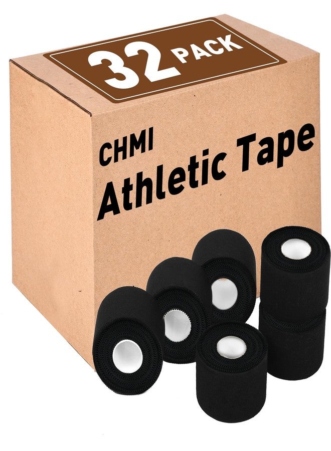 CHMI Athletic Tape,Black Sports Tape (32 Pack), 320 Yards Rolls Very Strong Easy Tear NO Sticky Residue Best Tape for Gymnastics Climbing Bat Injuries Medical (1.5 Inch X 320 Yards). - Image 1