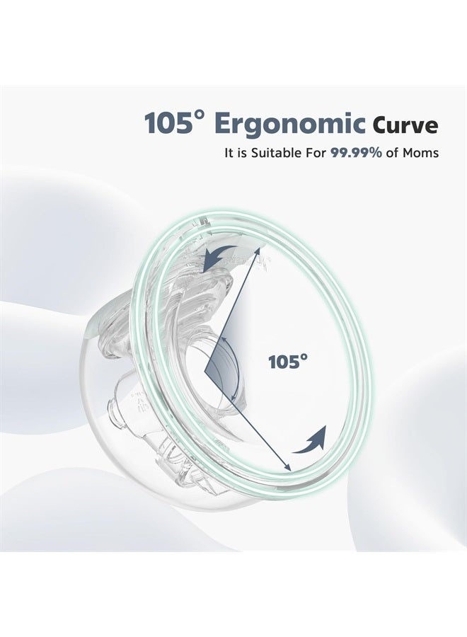 Mommed Breast Pump Hands Free S10Pro,Double Wearable Breast Pump with 3 Modes & 9 Levels,Leak-Proof Design,24mm Portable Electric Breast Pump with Efficient Pump Motor,17/19/21mm Flange Inserts(Pink) - Image 5