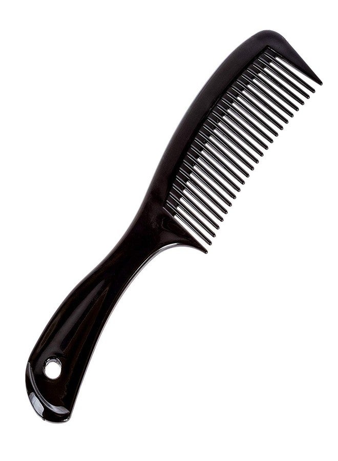 Comfort Axis Travel Size Wide-Tooth Handle Comb, 6” Long, Black (Pack of 12) - Image 3