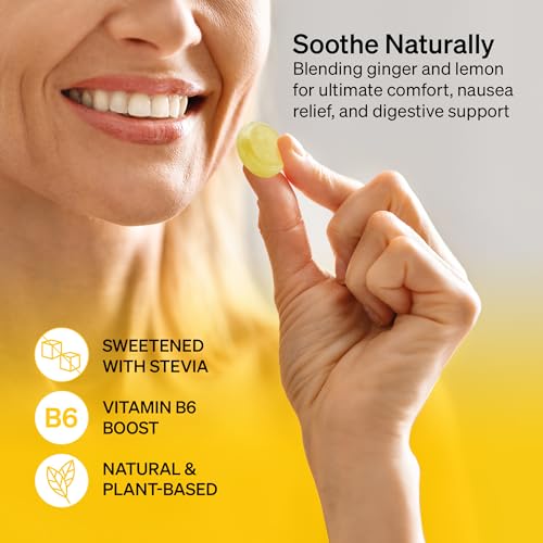 Love Noobs Lemon Ginger Candy for Nausea Pregnancy by LoveNoobs™, Anti Nausea Pregnancy, Ginger Chews, Candy for Morning Sickness, Lemon Drops for Motion Sickness, Sugar-Free, B6 - Image 2