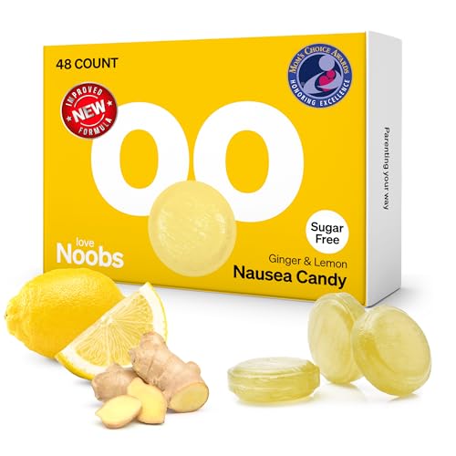 Love Noobs Lemon Ginger Candy for Nausea Pregnancy by LoveNoobs™, Anti Nausea Pregnancy, Ginger Chews, Candy for Morning Sickness, Lemon Drops for Motion Sickness, Sugar-Free, B6 - Image 1