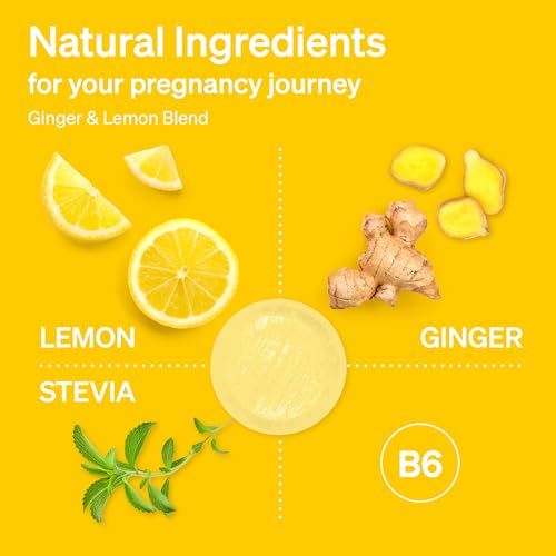 Love Noobs Lemon Ginger Candy for Nausea Pregnancy by LoveNoobs™, Anti Nausea Pregnancy, Ginger Chews, Candy for Morning Sickness, Lemon Drops for Motion Sickness, Sugar-Free, B6 - Image 3