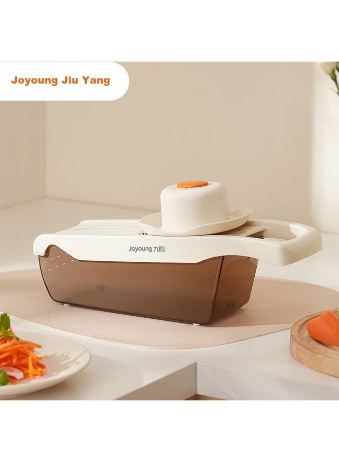 Joyoung Vegetable Slicer, Home Potato Shredder, Grater, And Slicer (With 6 Blades + Hand Guard) - Image 4
