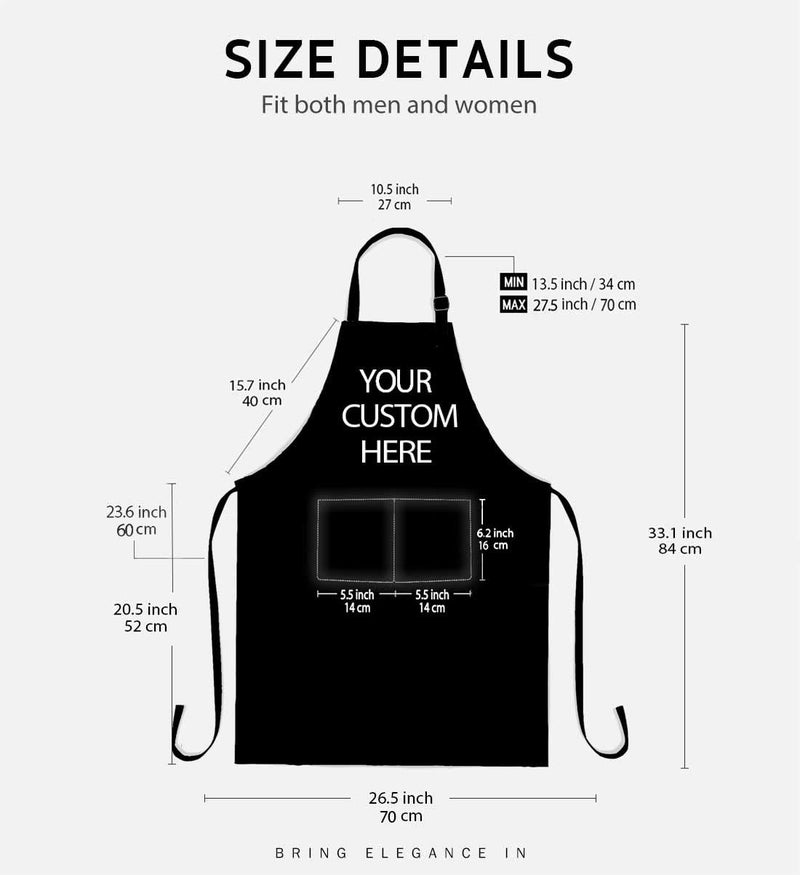 SSCSTS Hello Gorgeous Unicorn Eyelash Apron with 2 Pockets  26.5x33.1in  Adjustable Size Bib Rose Gold Aprons for Men Women Kitchen Cooking Baking Gardening WQLSSS18 - Image 5