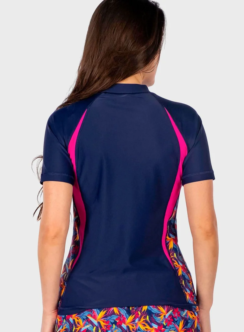 Coega Printed Swim Top
