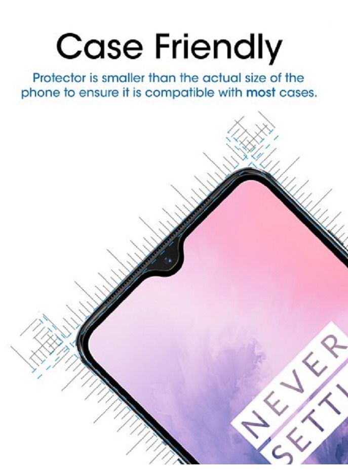 CATANES 2Pack for OnePlus 7T Screen Protector Crystal Clear 9H Tempered Glass Scratch Resistant Full Coverage Film 6.55 inch - Image 3